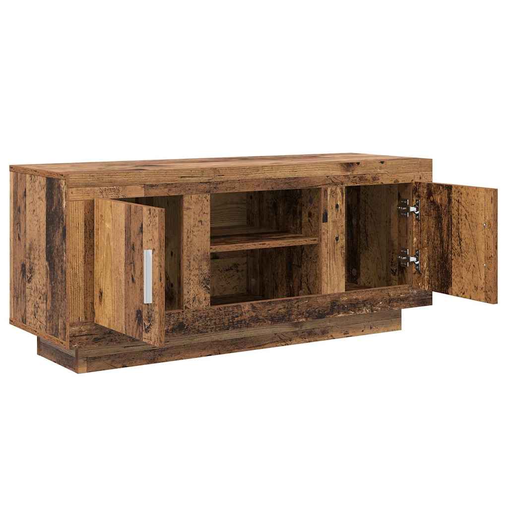 TV-skab 102 x 35 x 45 cm Gammelt træ Konstrueret træ