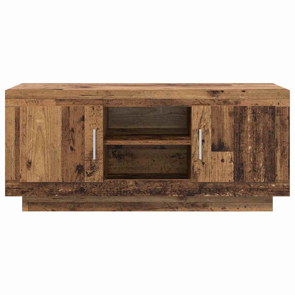 TV-skab 102 x 35 x 45 cm Gammelt træ Konstrueret træ