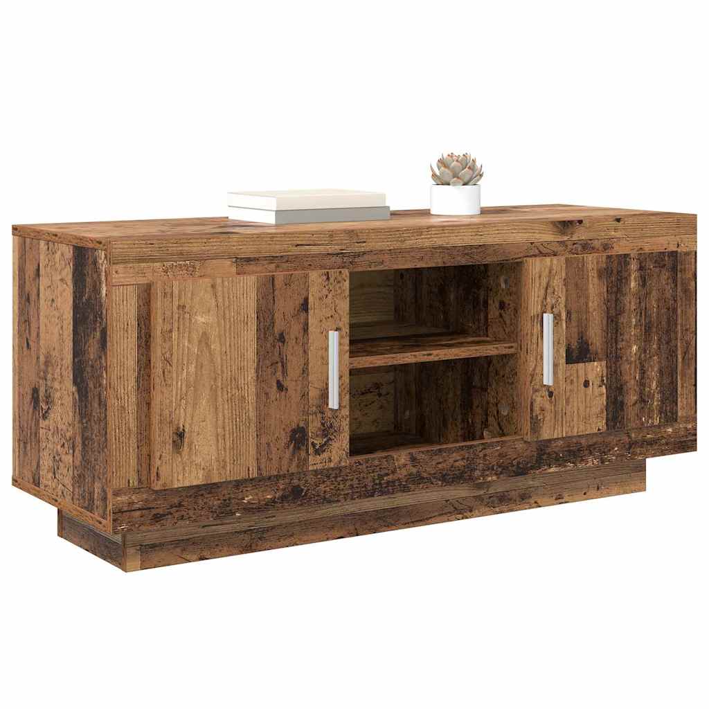TV-skab 102 x 35 x 45 cm Gammelt træ Konstrueret træ
