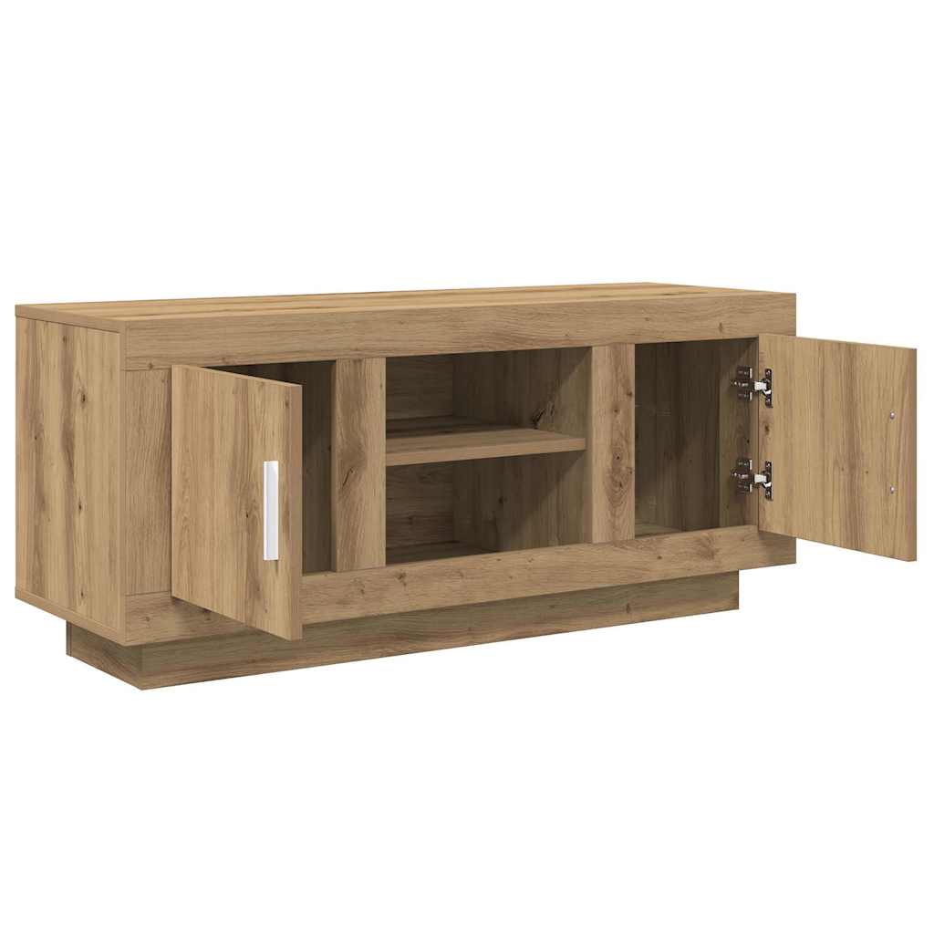 TV-skab 102 x 35 x 45 cm Artisan Egetræ Konstrueret træ