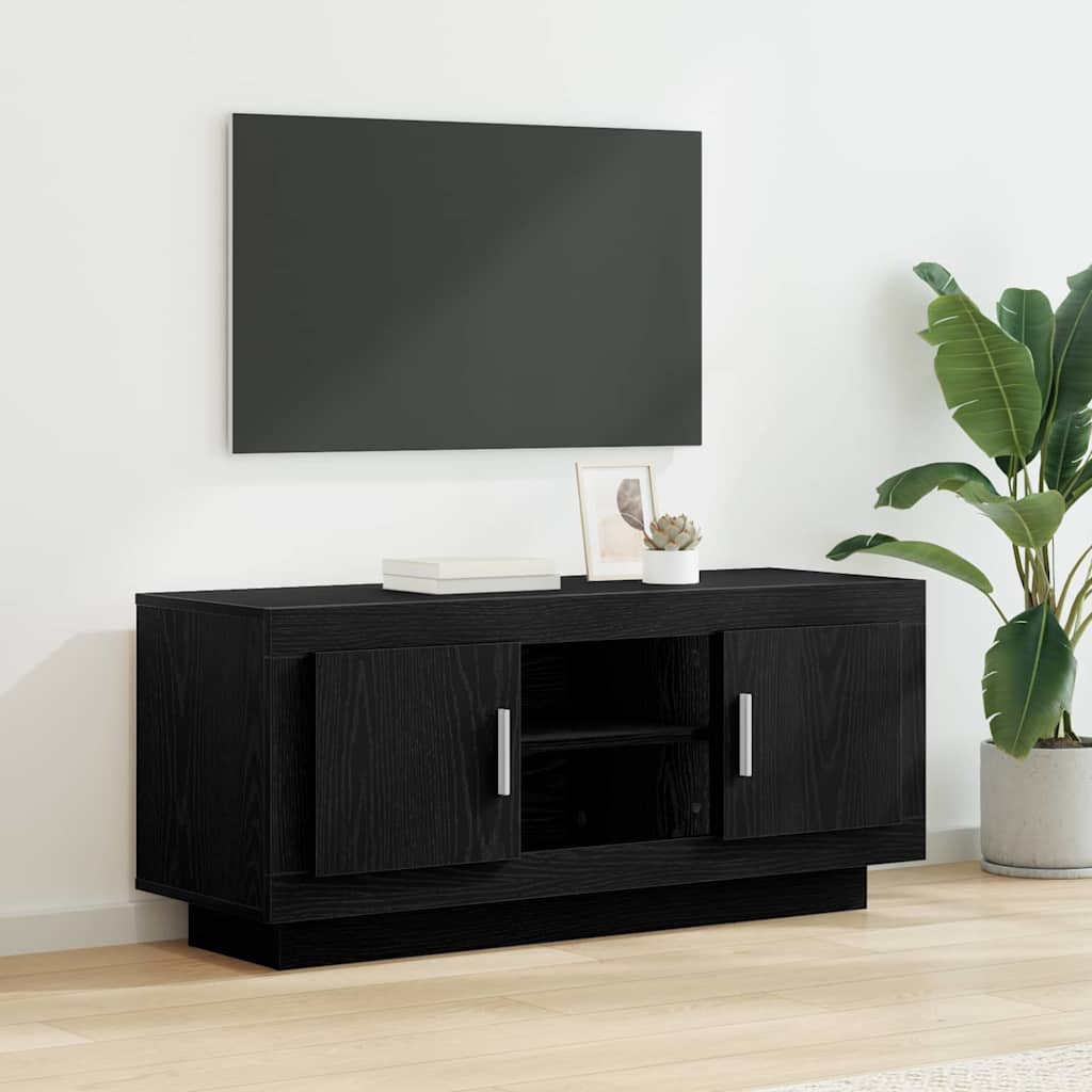 TV-skab 102 x 35 x 45 cm Sort eg Konstrueret træ