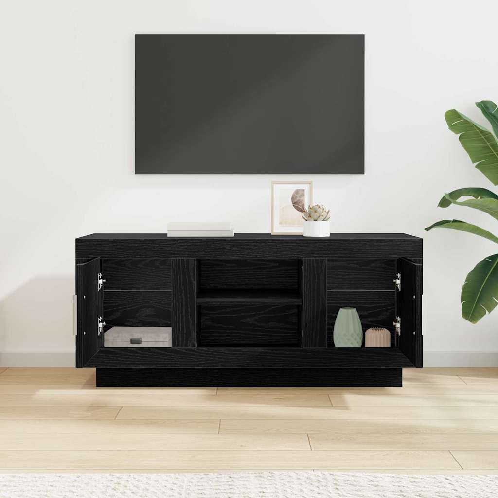 TV-skab 102 x 35 x 45 cm Sort eg Konstrueret træ