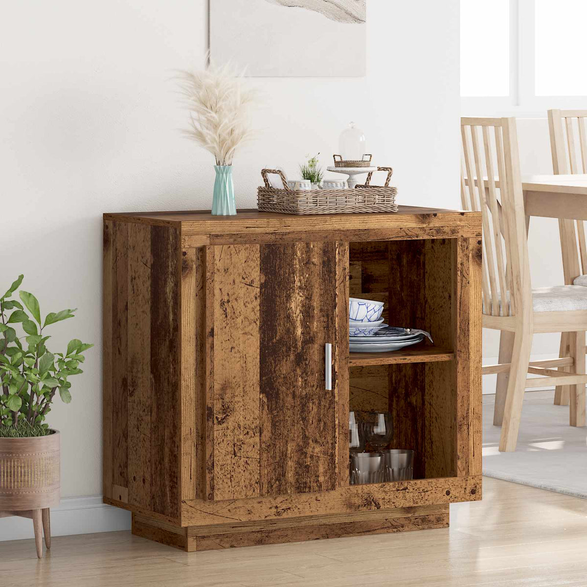 Sideboard Gammelt træ 80 x 40 x 75 cm Konstrueret træ