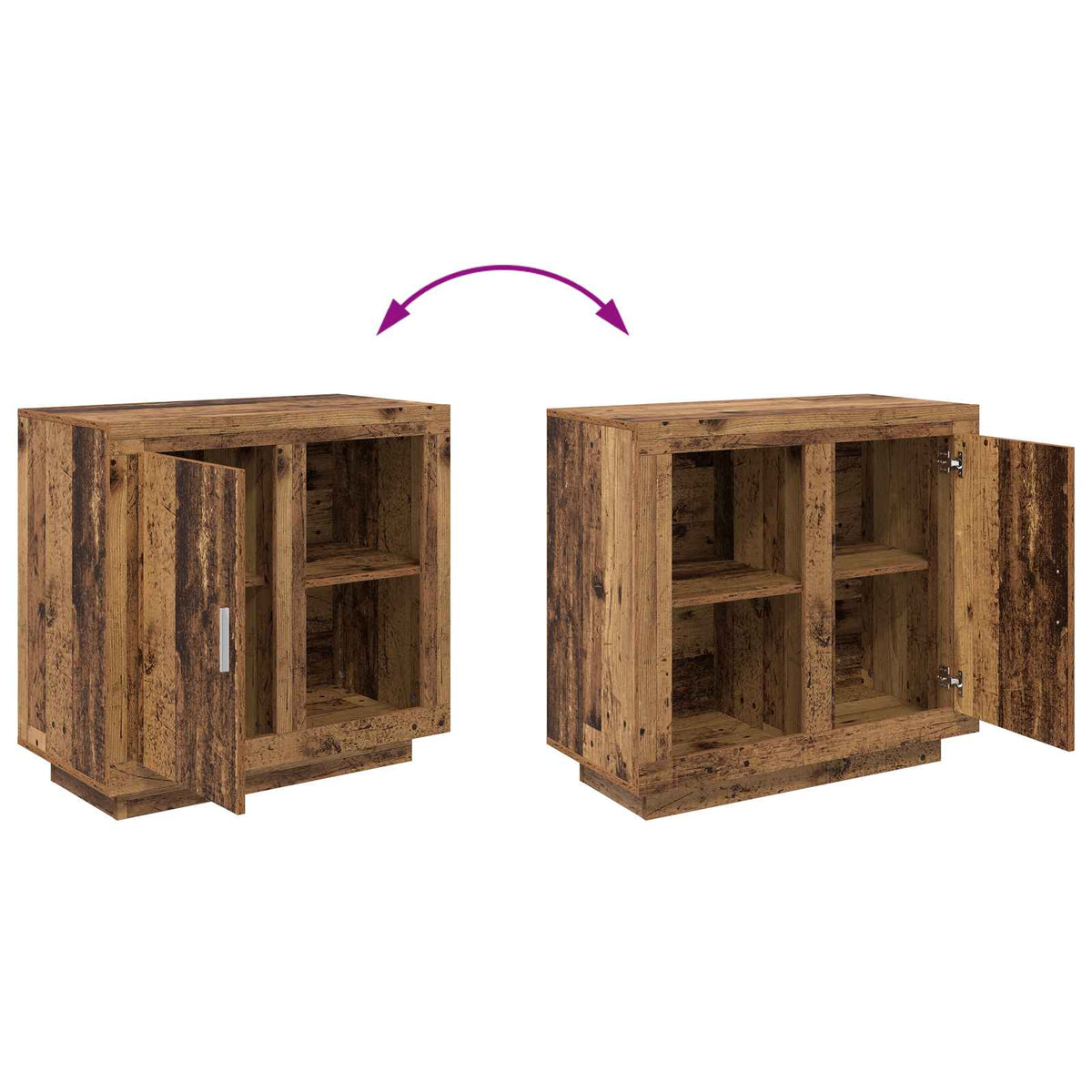 Sideboard Gammelt træ 80 x 40 x 75 cm Konstrueret træ