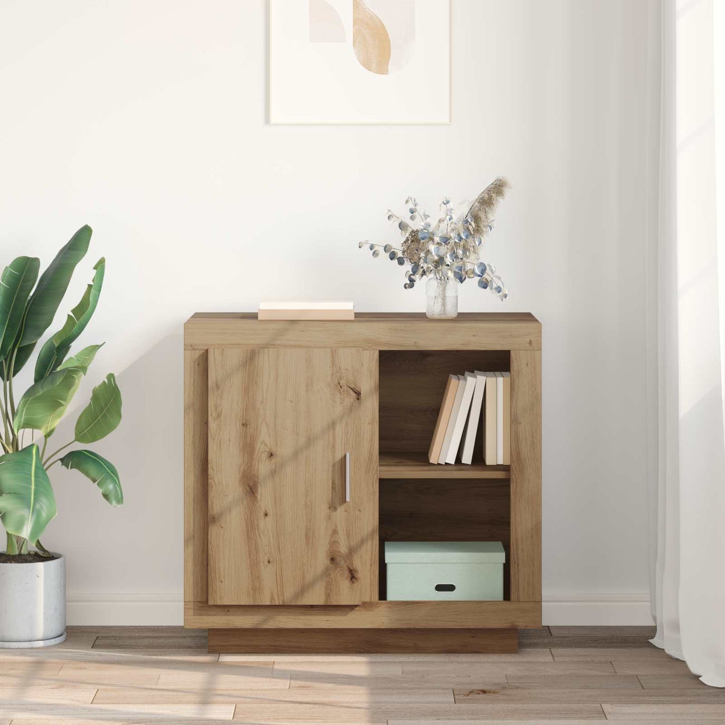 Sideboard Artisan Egetræ 80 x 40 x 75 cm Konstrueret træ
