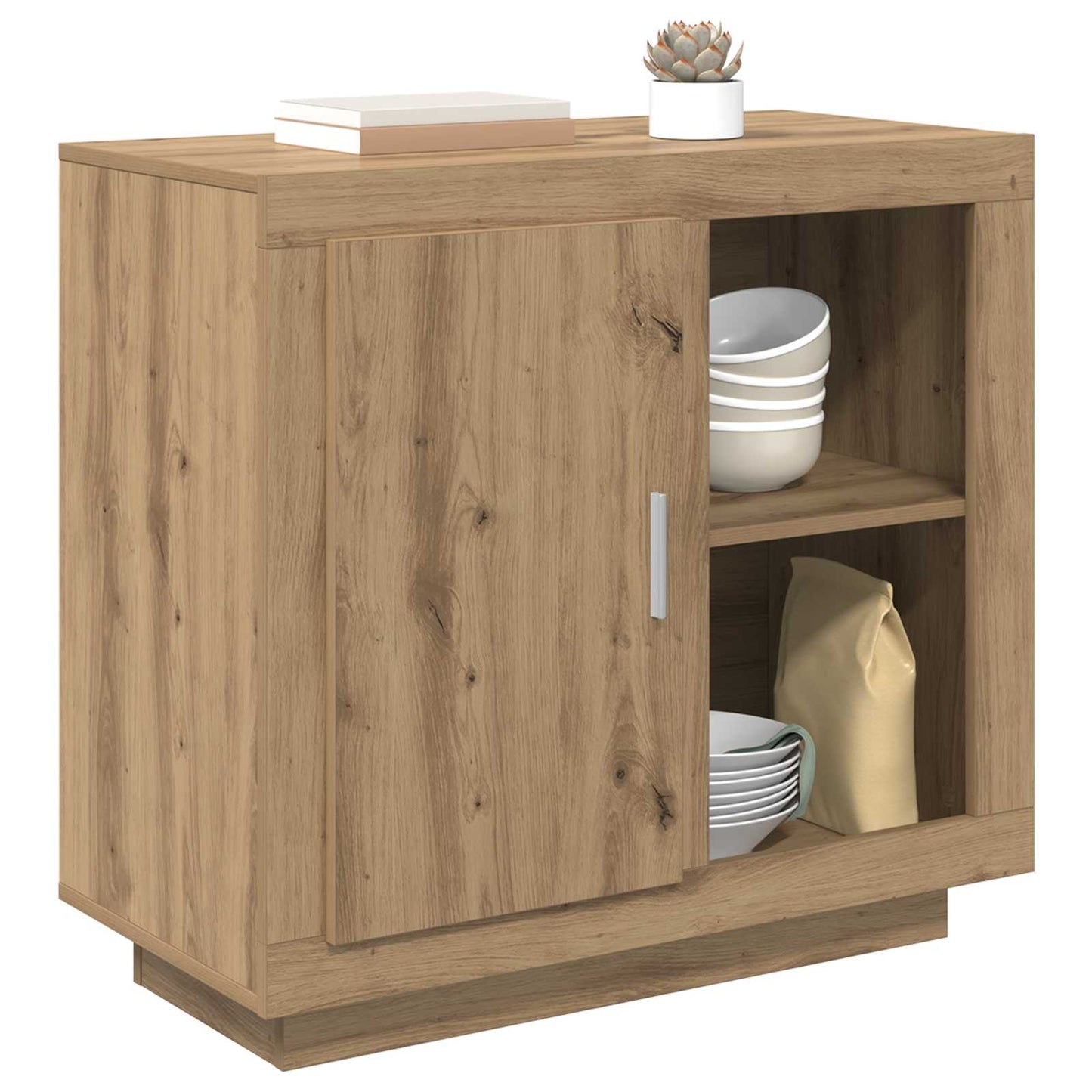 Sideboard Artisan Egetræ 80 x 40 x 75 cm Konstrueret træ