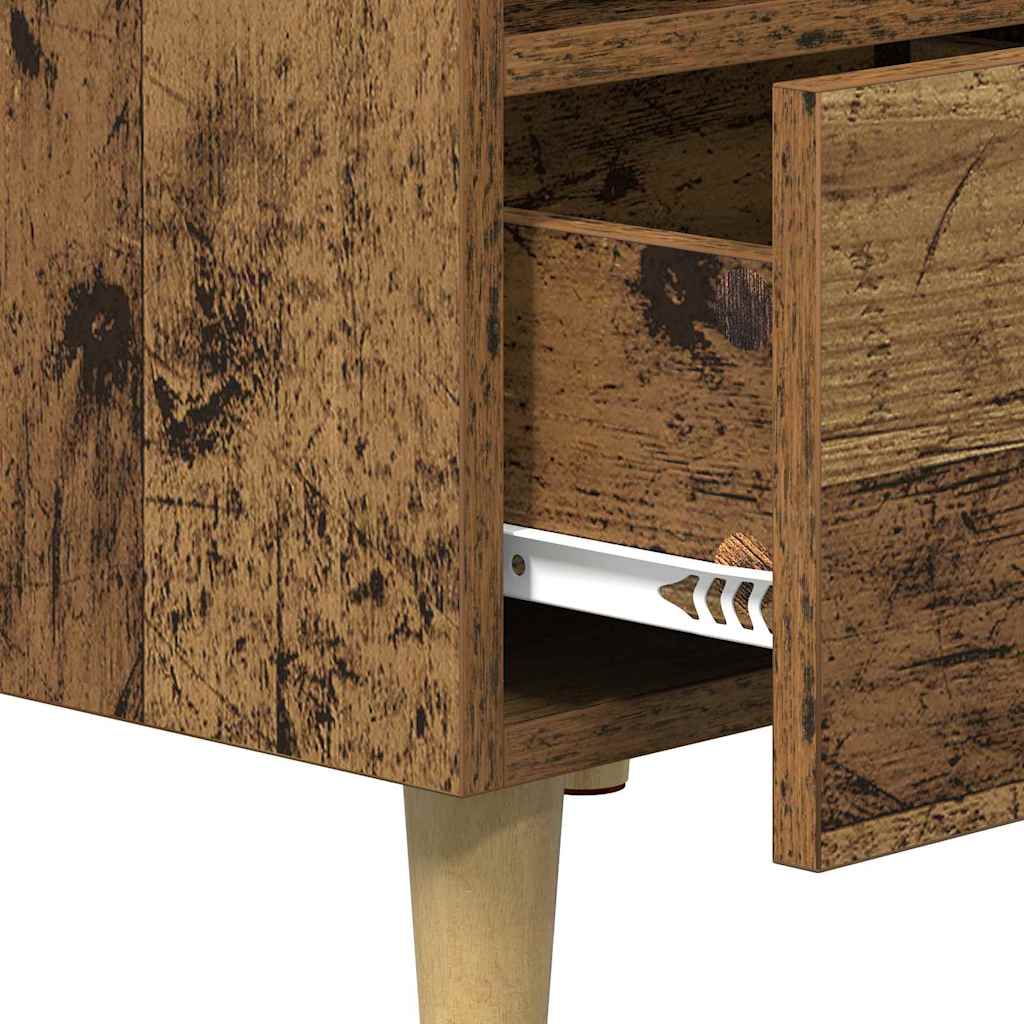 Sengeskab 2 stk. Gammelt træ 40 x 35 x 47,5 cm Konstrueret træ