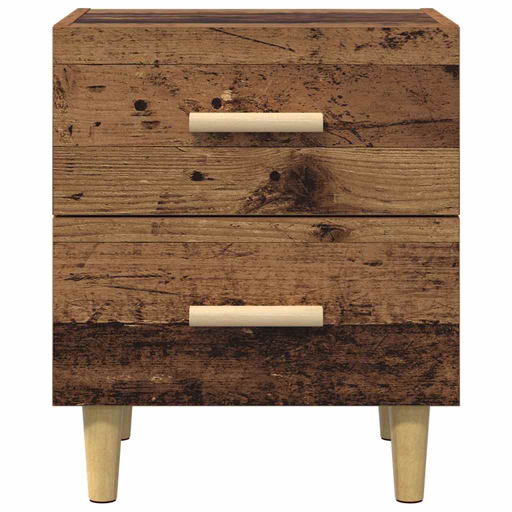 Sengeskab 2 stk. Gammelt træ 40 x 35 x 47,5 cm Konstrueret træ