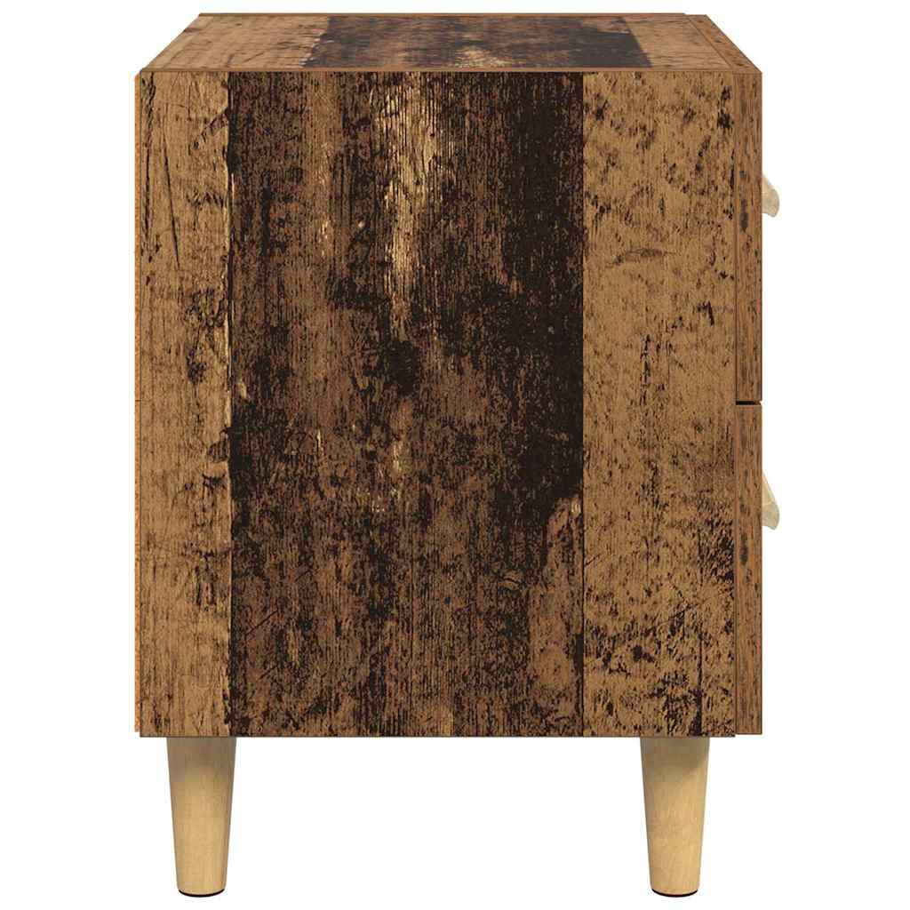 Sengeskab 2 stk. Gammelt træ 40 x 35 x 47,5 cm Konstrueret træ