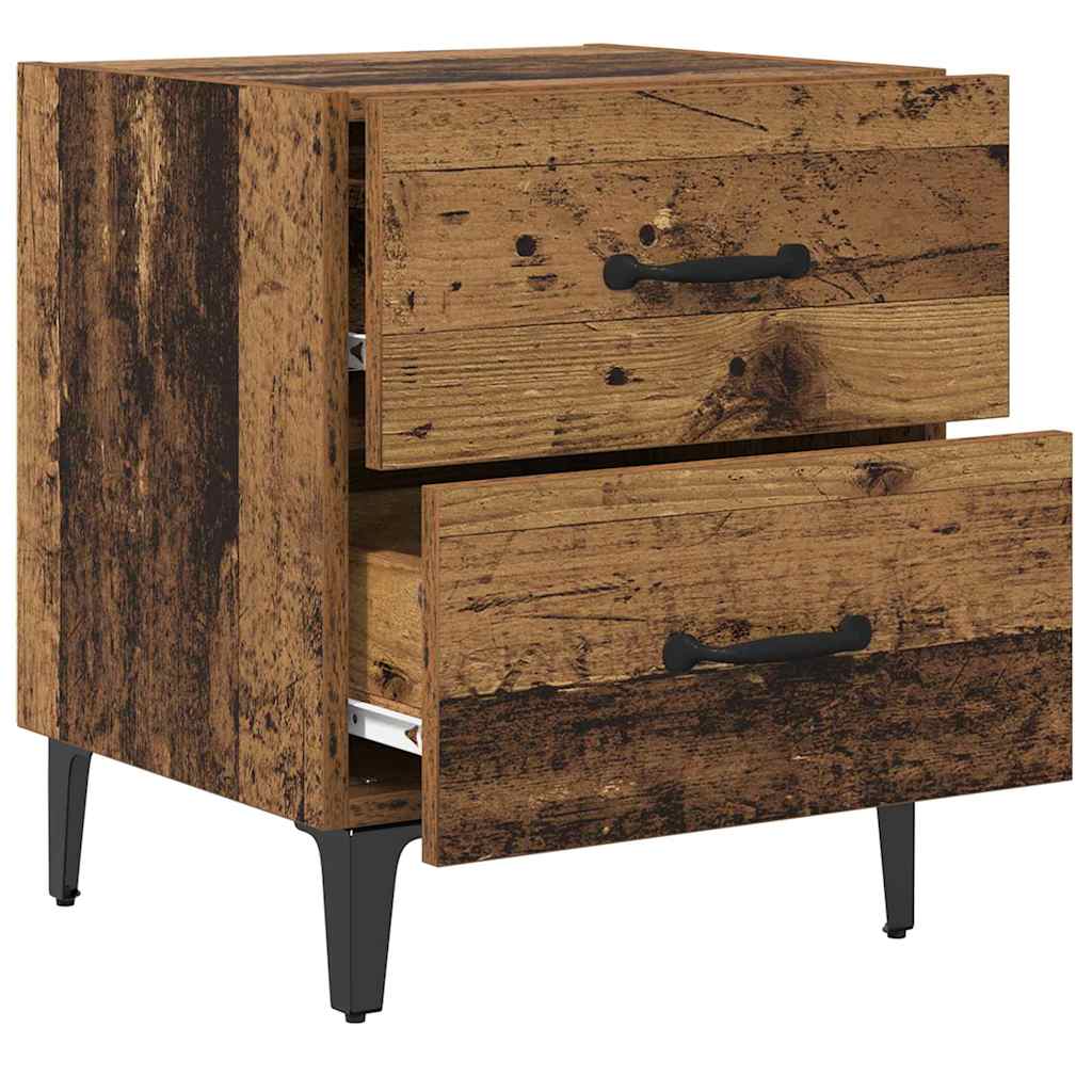 Sengeskab Gammelt træ 40 x 35 x 47,5 cm Konstrueret træ