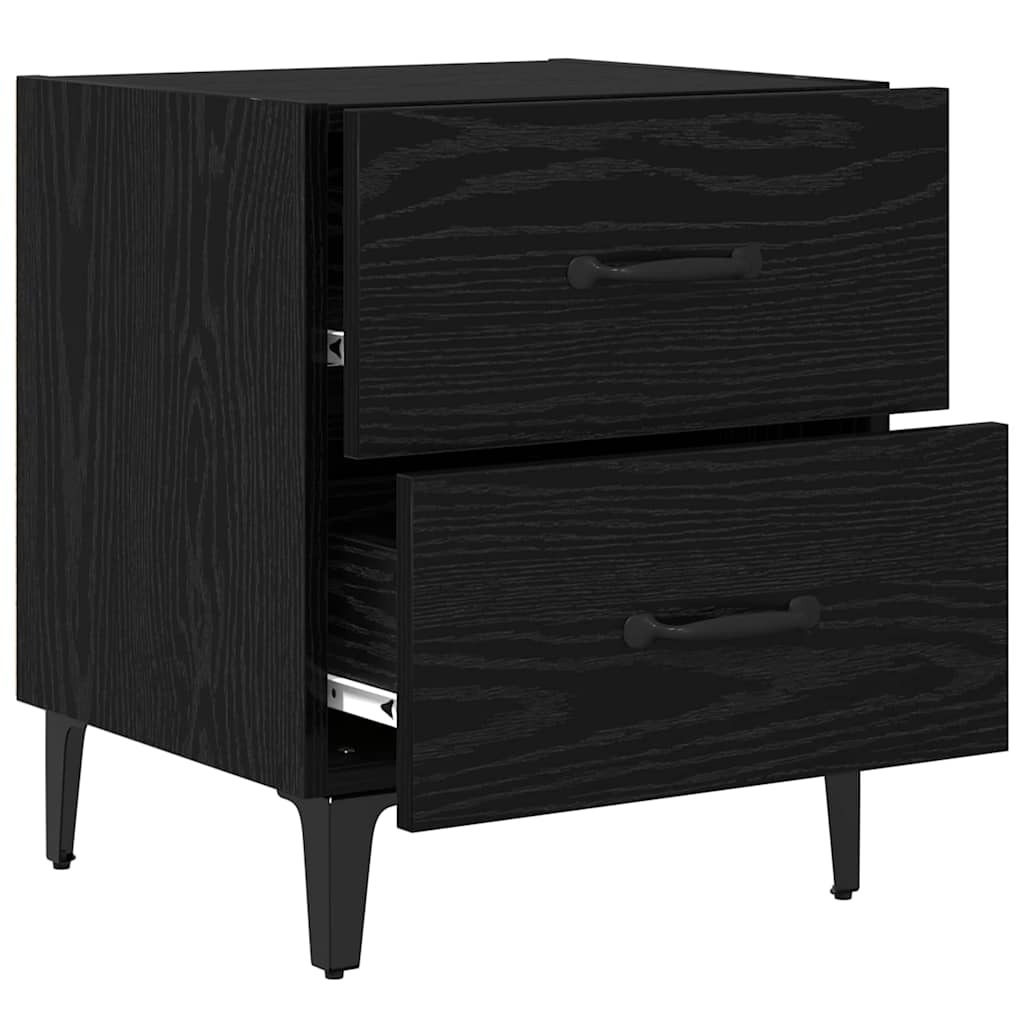 Sengeskab Sort eg 40 x 35 x 47,5 cm Konstrueret træ