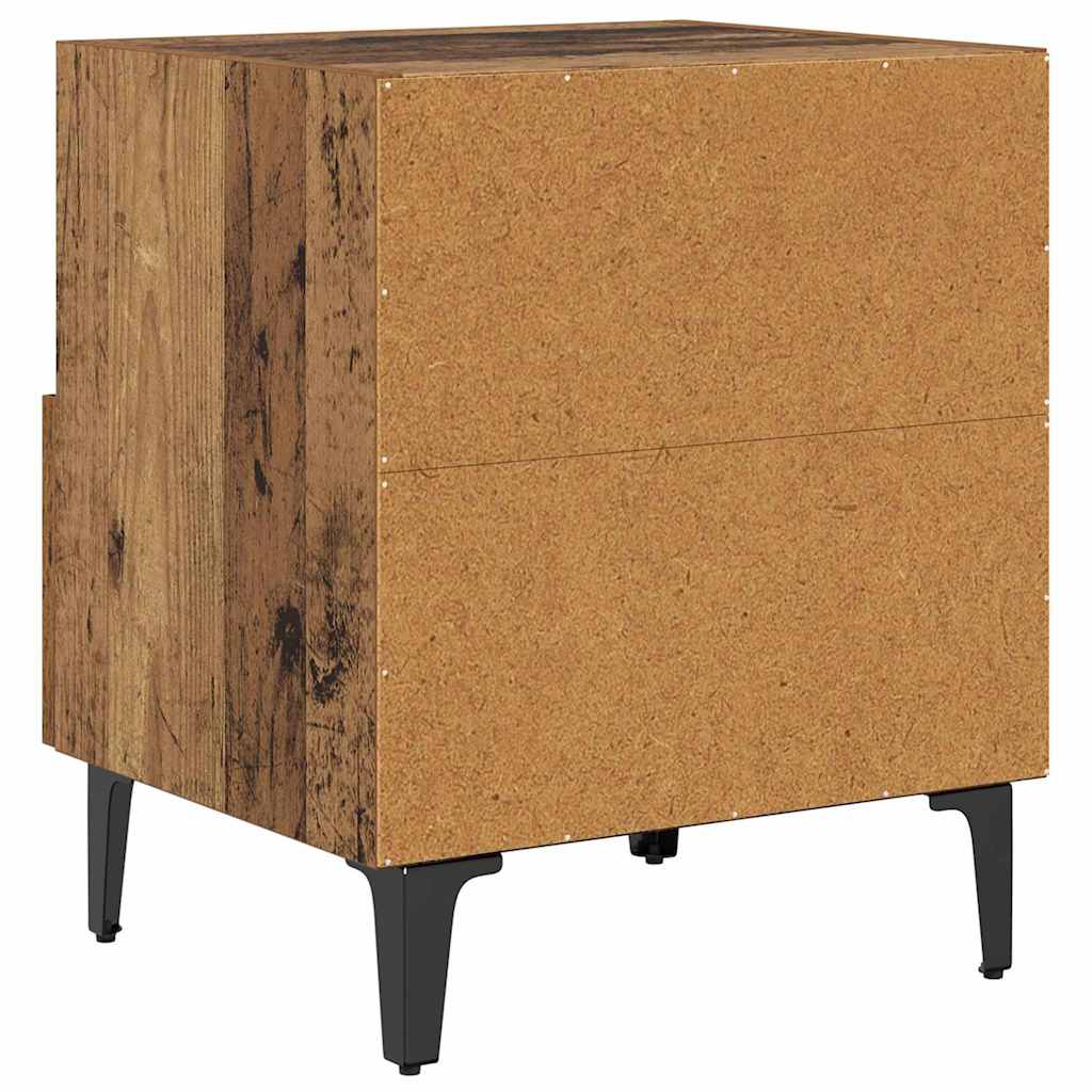 Natskab 2 stk. Gammelt træ 40 x 35 x 47,5 cm Konstrueret træ