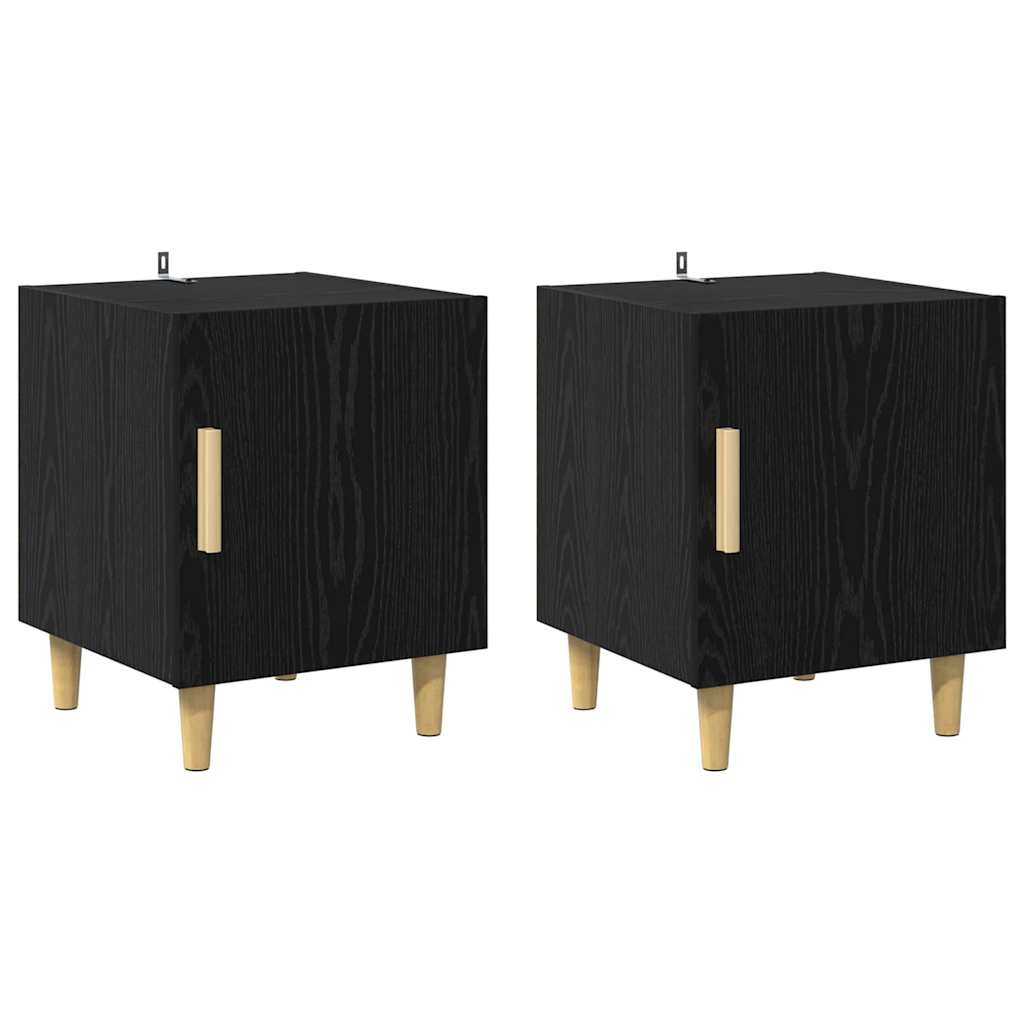 Natskab 2 stk. Sort eg 40 x 40 x 50 cm Konstrueret træ