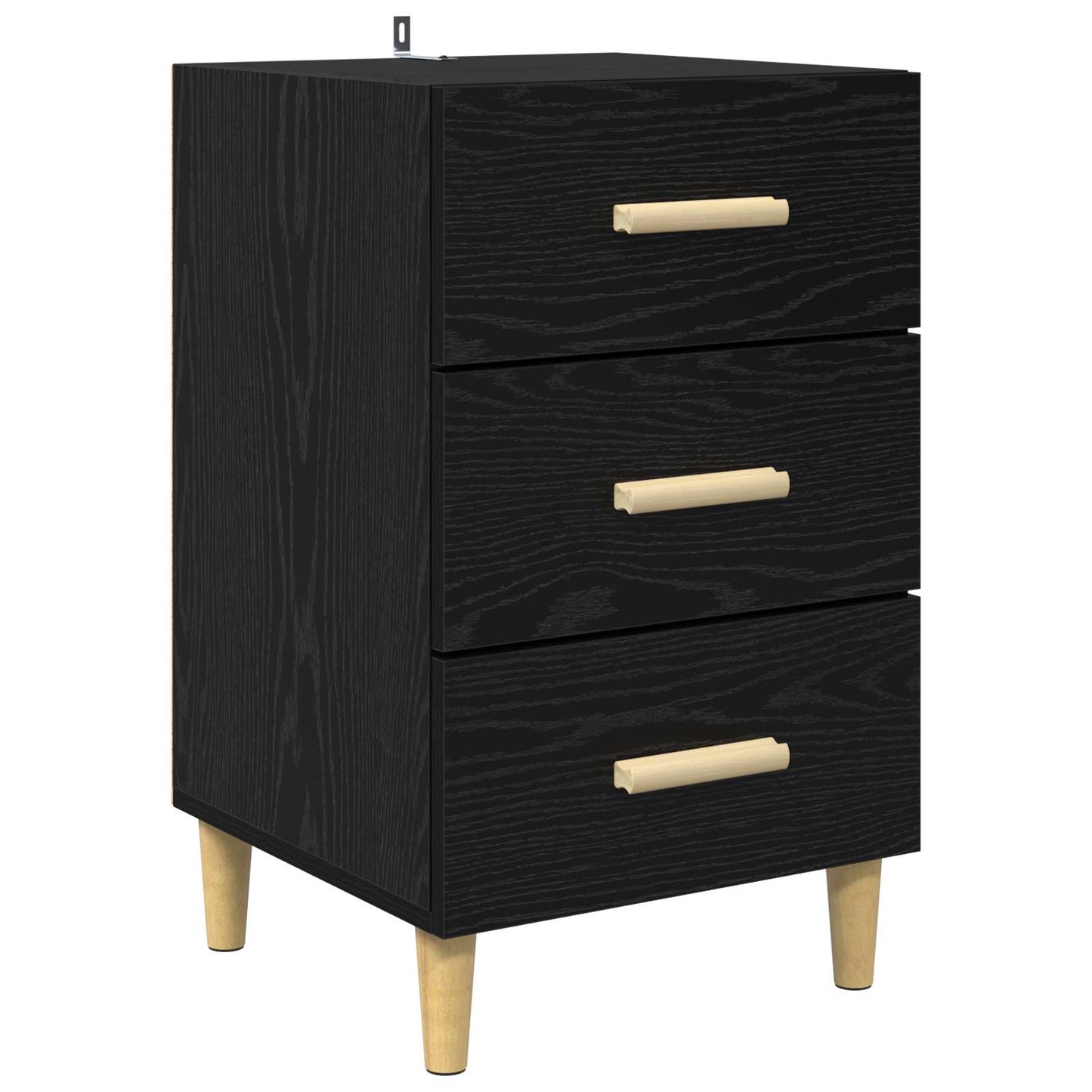 Natskab Sort eg 40 x 40 x 66 cm Konstrueret træ