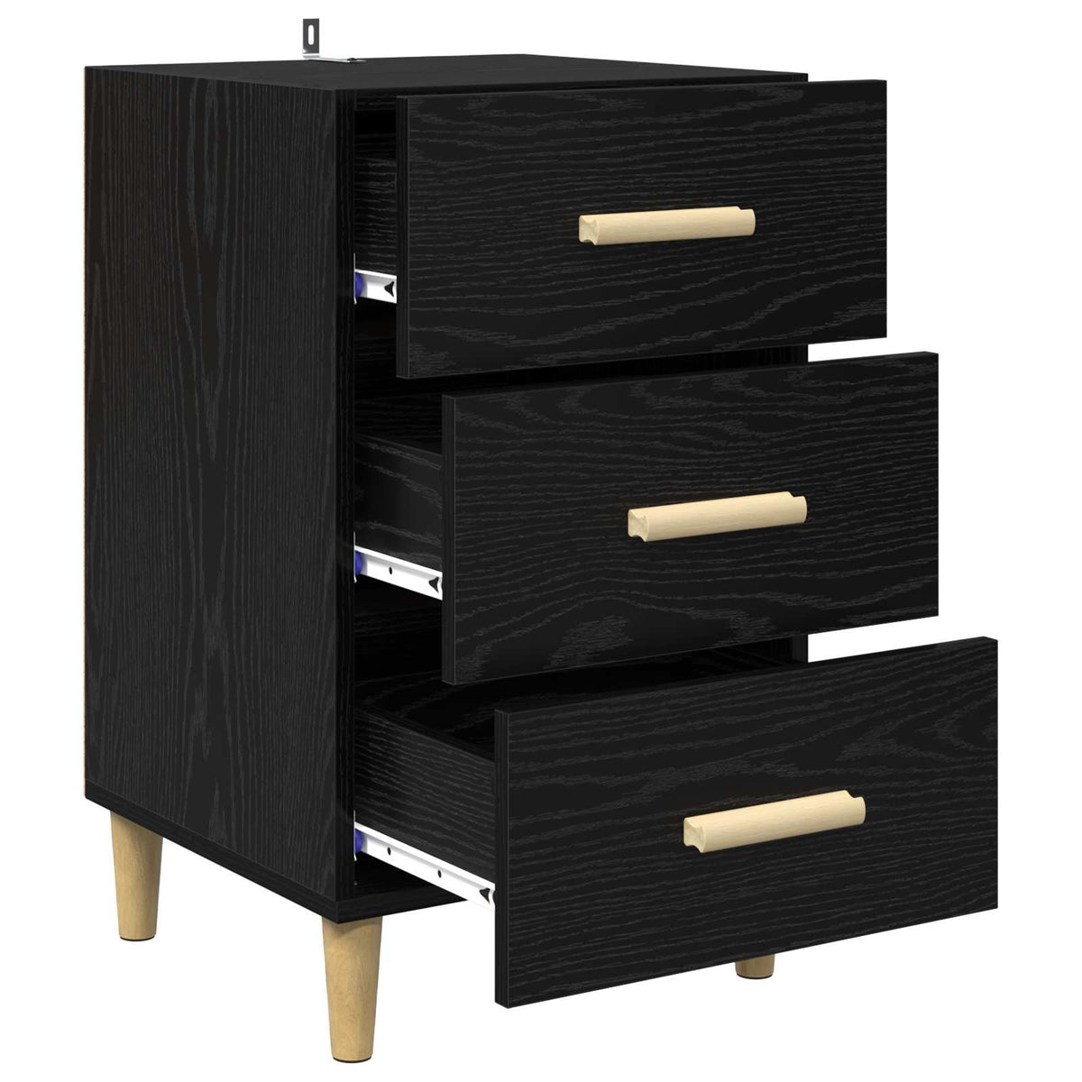 Natskab Sort eg 40 x 40 x 66 cm Konstrueret træ