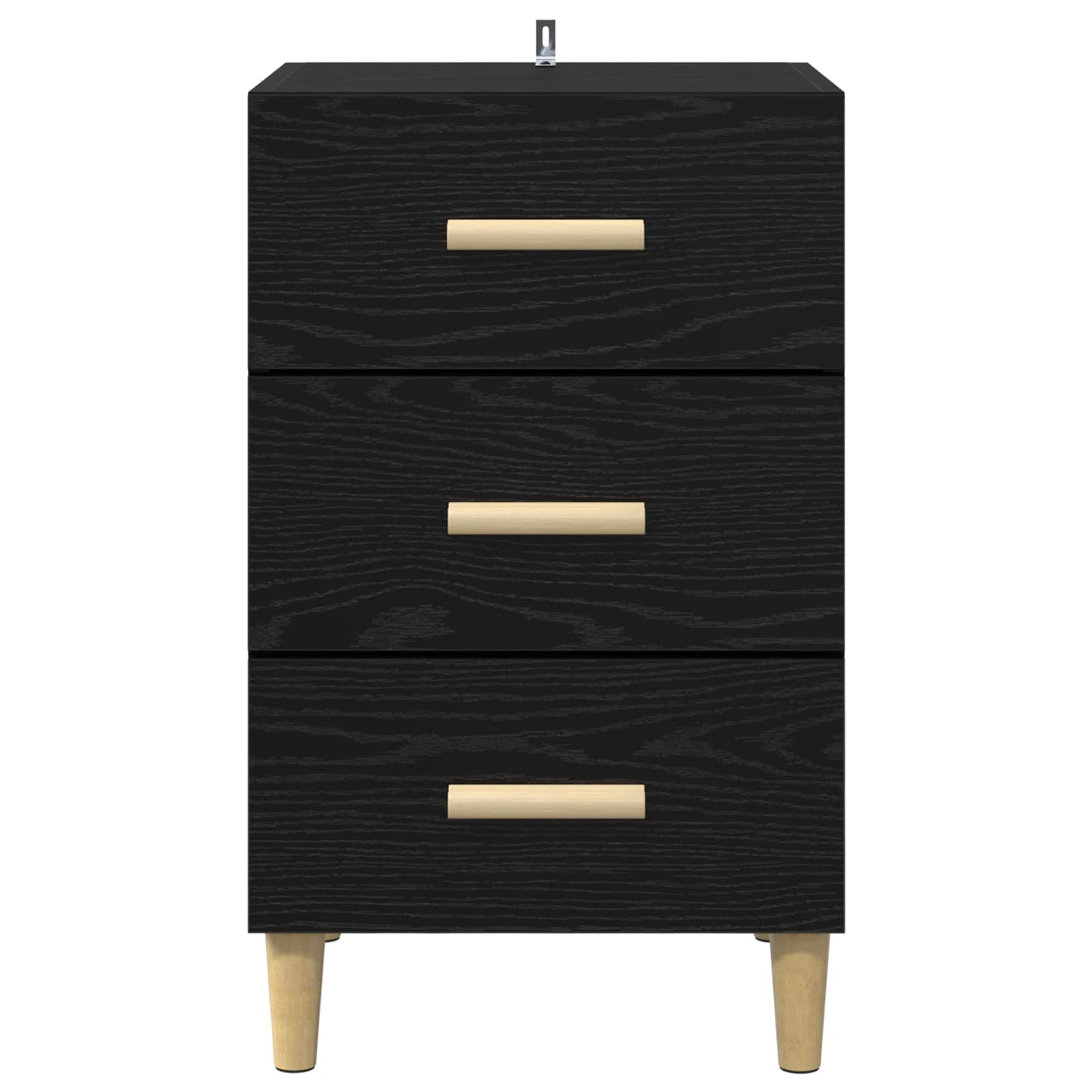 Natskab Sort eg 40 x 40 x 66 cm Konstrueret træ
