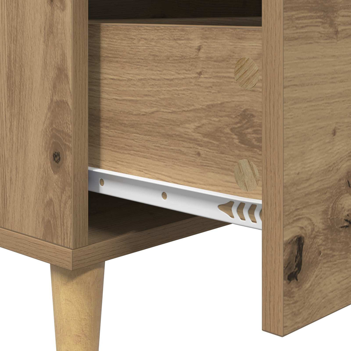 Sideboard Artisan Egetræ 69,5 x 34 x 90 cm Konstrueret træ