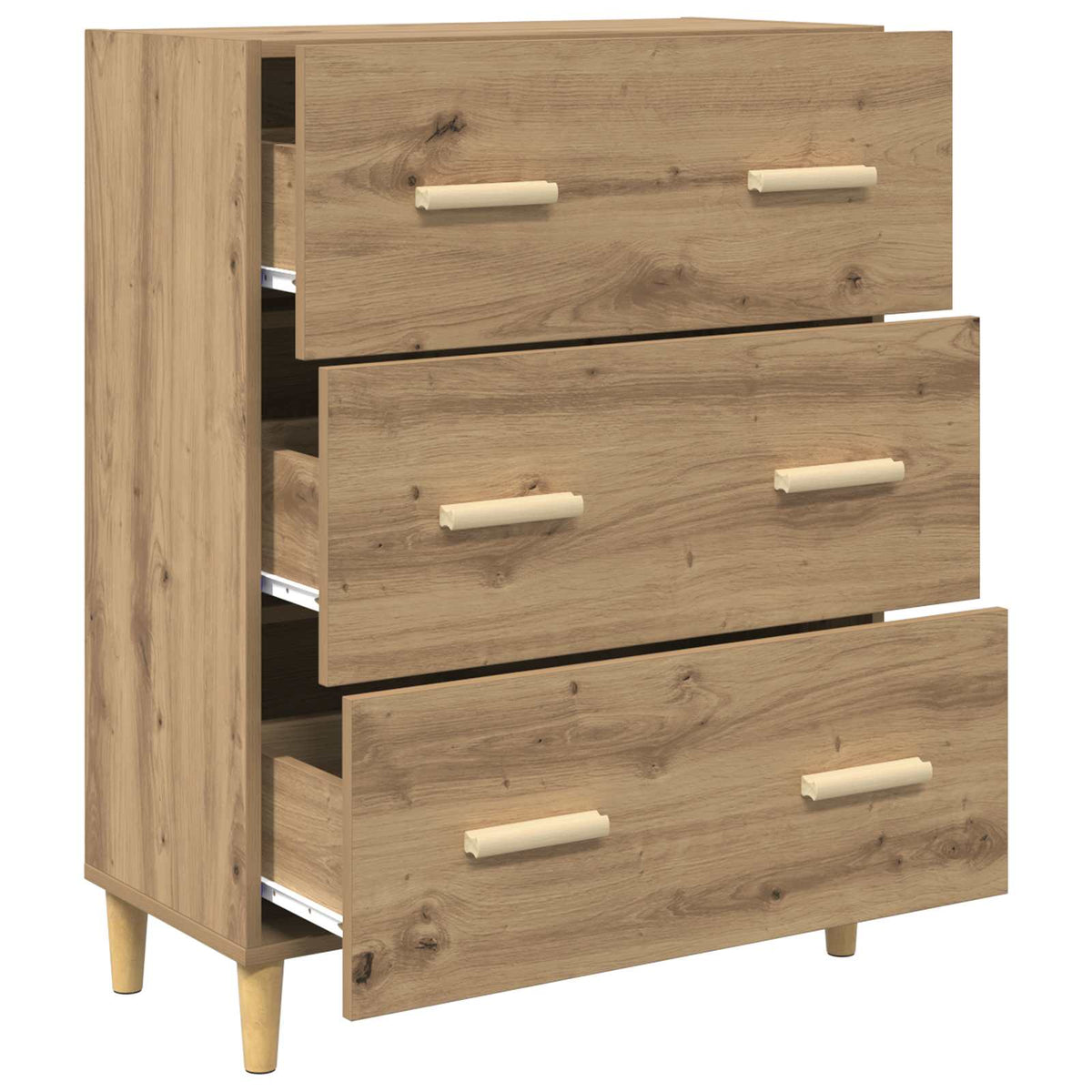 Sideboard Artisan Egetræ 69,5 x 34 x 90 cm Konstrueret træ