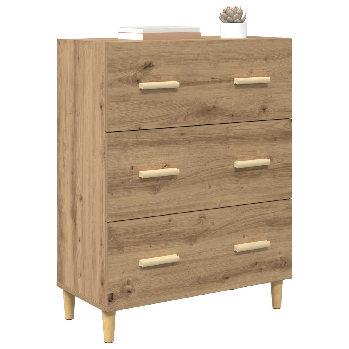 Sideboard Artisan Egetræ 69,5 x 34 x 90 cm Konstrueret træ