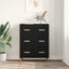Sideboard Sort eg 69,5 x 34 x 90 cm Konstrueret træ