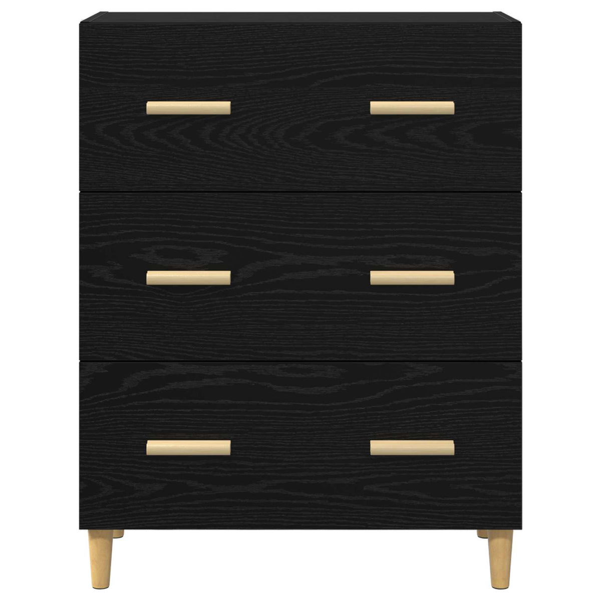 Sideboard Sort eg 69,5 x 34 x 90 cm Konstrueret træ