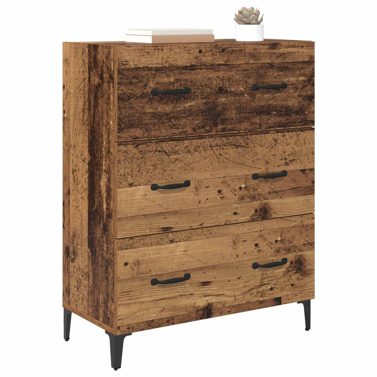 Sideboard Gammelt træ 69,5 x 34 x 90 cm Ingeniørt træ og jern