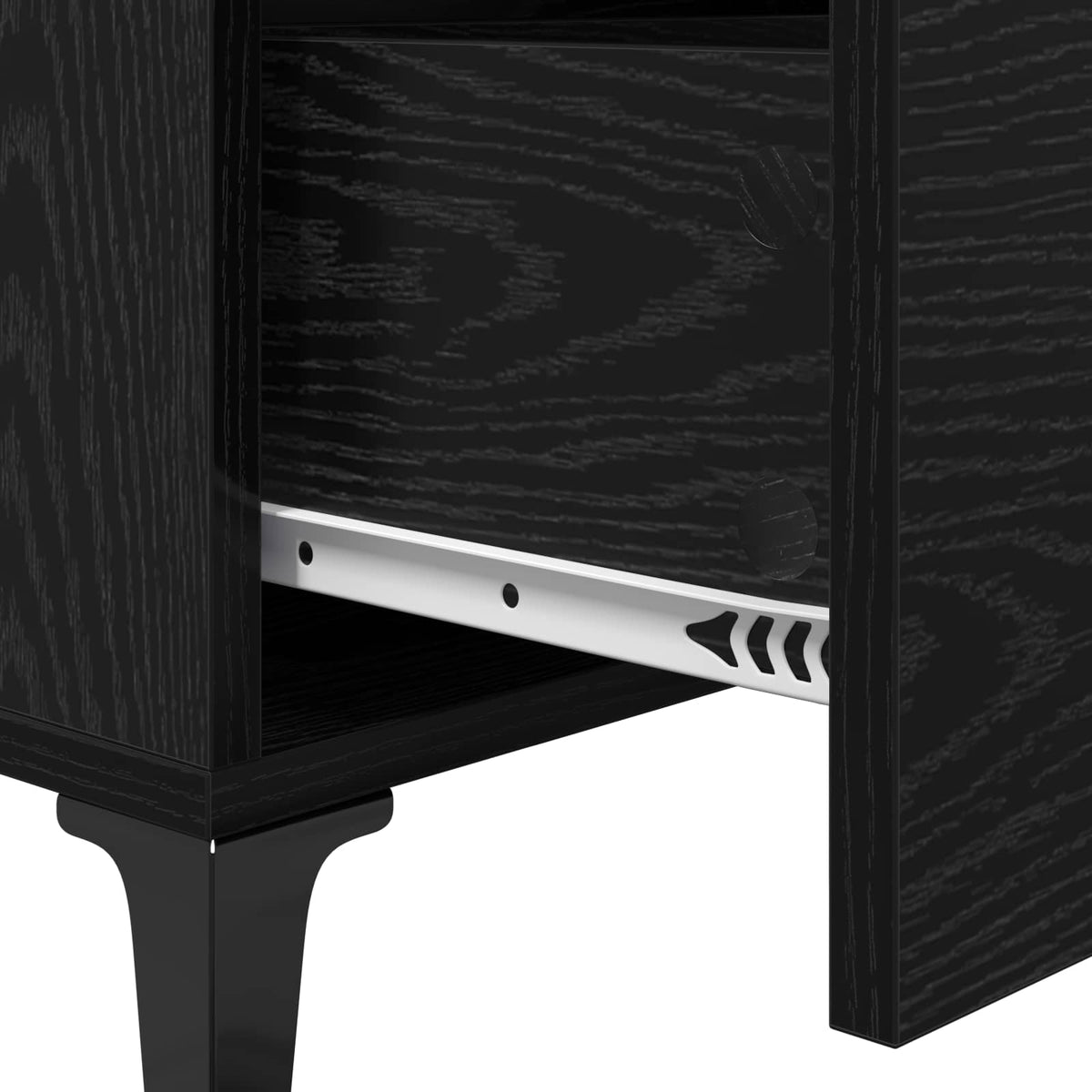 Sideboard Sort eg 69,5 x 34 x 90 cm Ingeniørt træ og jern