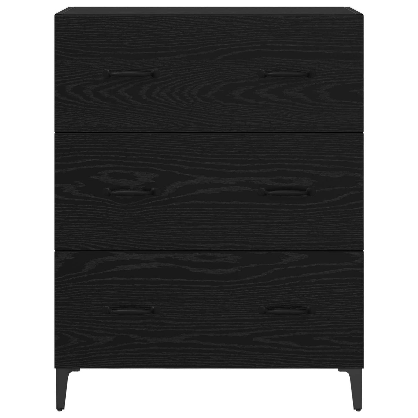 Sideboard Sort eg 69,5 x 34 x 90 cm Ingeniørt træ og jern