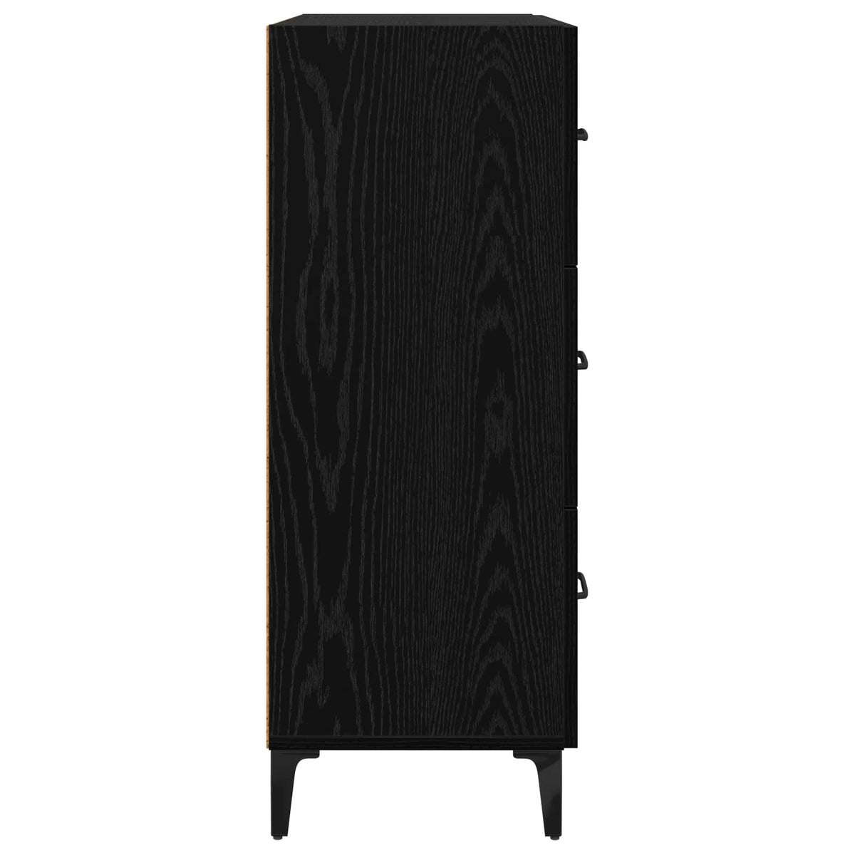 Sideboard Sort eg 69,5 x 34 x 90 cm Ingeniørt træ og jern