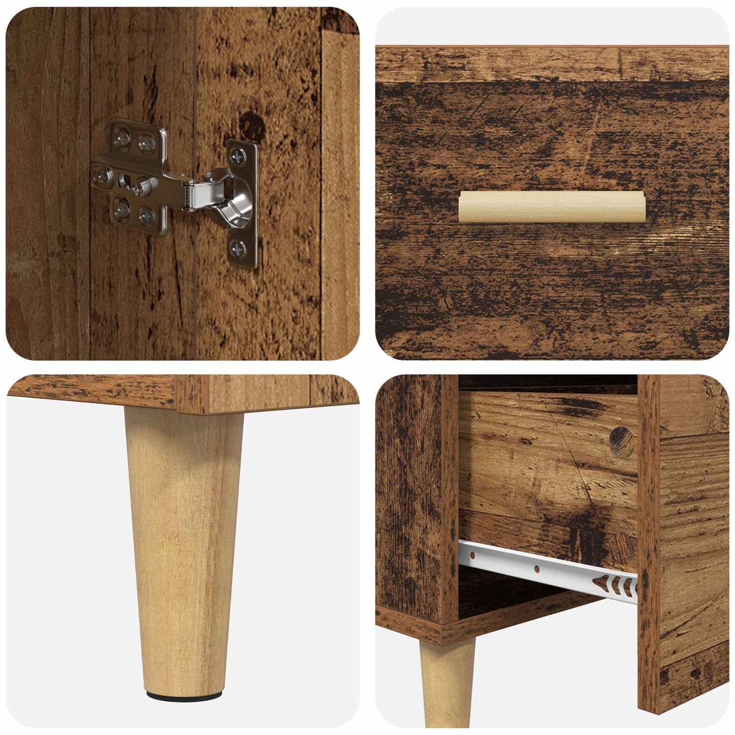 Sideboard Gammelt træ 34 x 69,5 x 90 cm Konstrueret træ