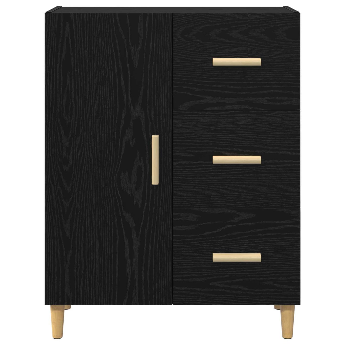 Sideboard Sort eg 34 x 69,5 x 90 cm Konstrueret træ