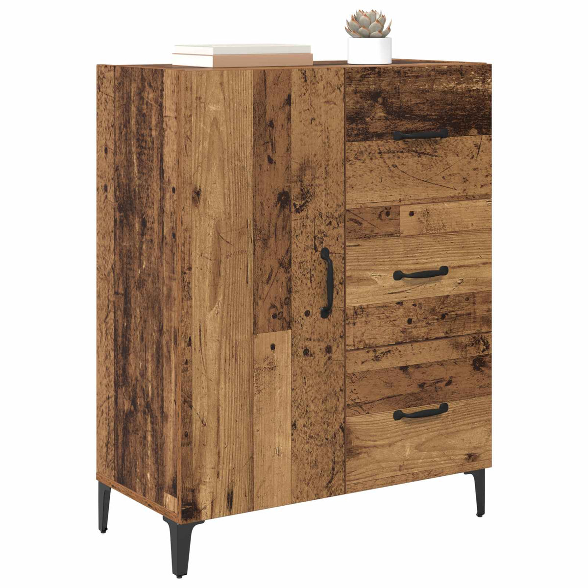 Sideboard Gammelt træ 69,5 x 34 x 90 cm Konstrueret træ