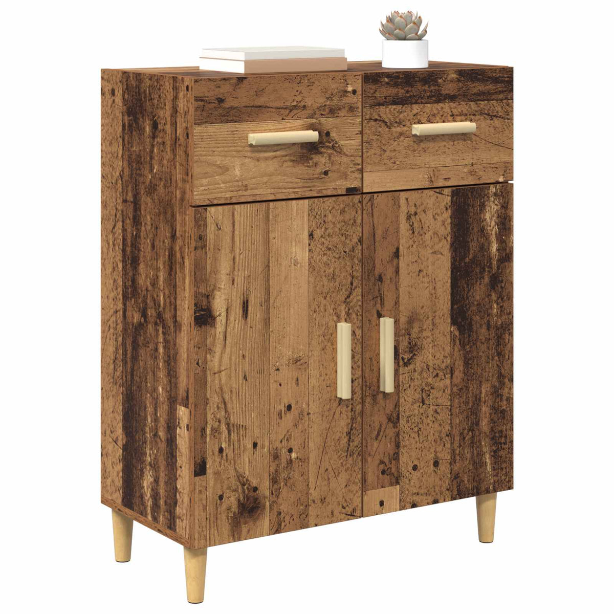 Sideboard Gammelt træ 34 x 69.5 x 89 cm Konstrueret træ