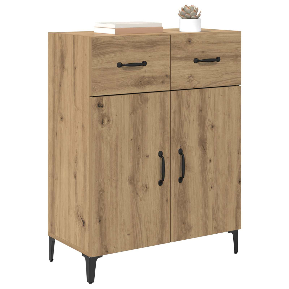 Sideboard Artisan Egetræ 69,5 x 34 x 90 cm Konstrueret træ