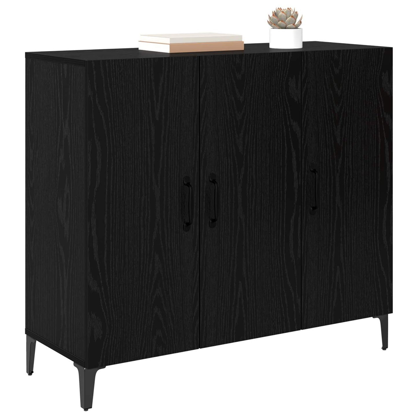 Sideboard Sort eg 34 x 90 x 80 cm Konstrueret træ