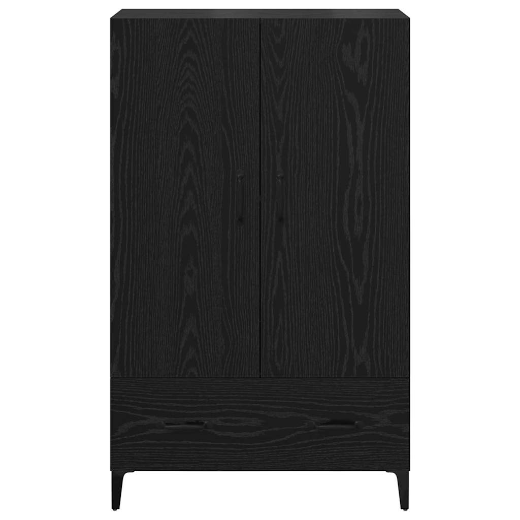 Highboard Sort eg 70 x 31 x 115 cm Ingeniørt træ og jern