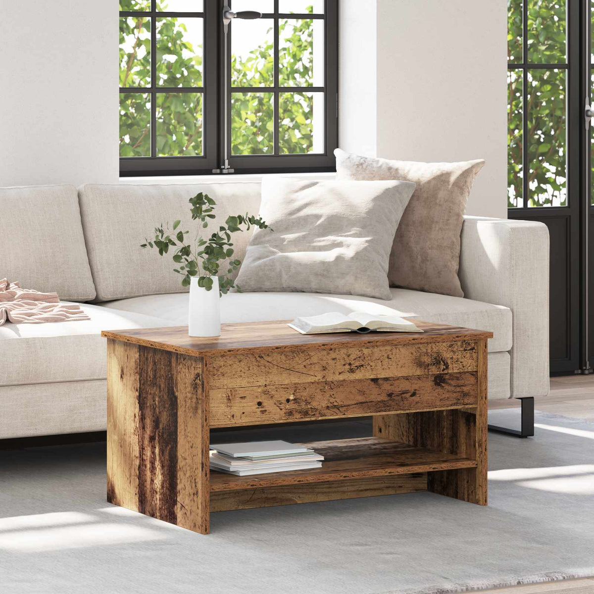 Sofabord Gammelt træ 80 x 50,5 x 41,5 cm Konstrueret træ