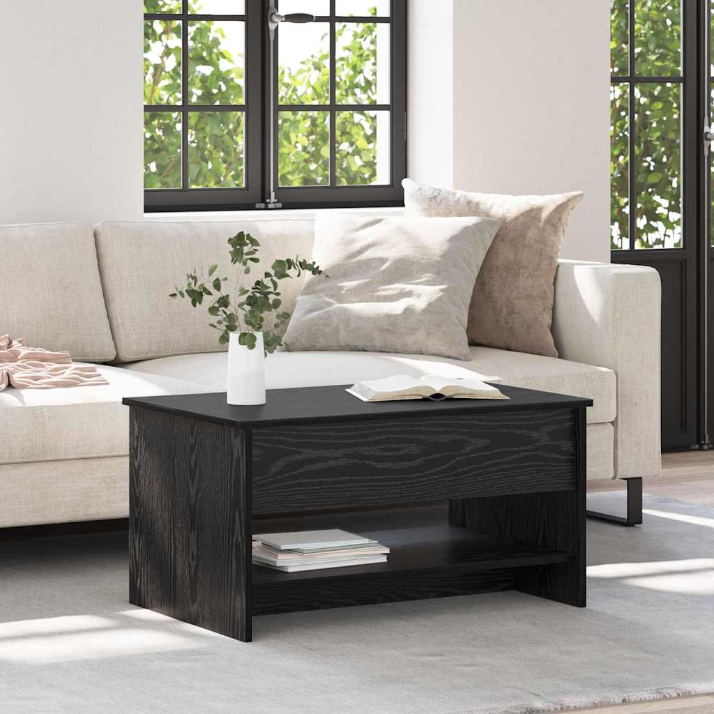 Sofabord Sort eg 80 x 50,5 x 41,5 cm Konstrueret træ