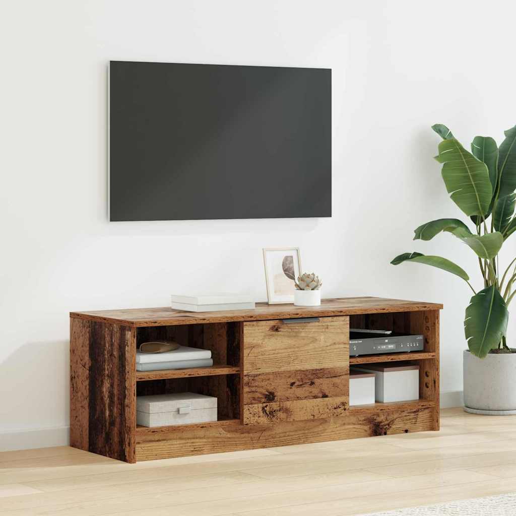 TV-skab 102 x 35 x 36,5 cm Gammelt træ Konstrueret træ