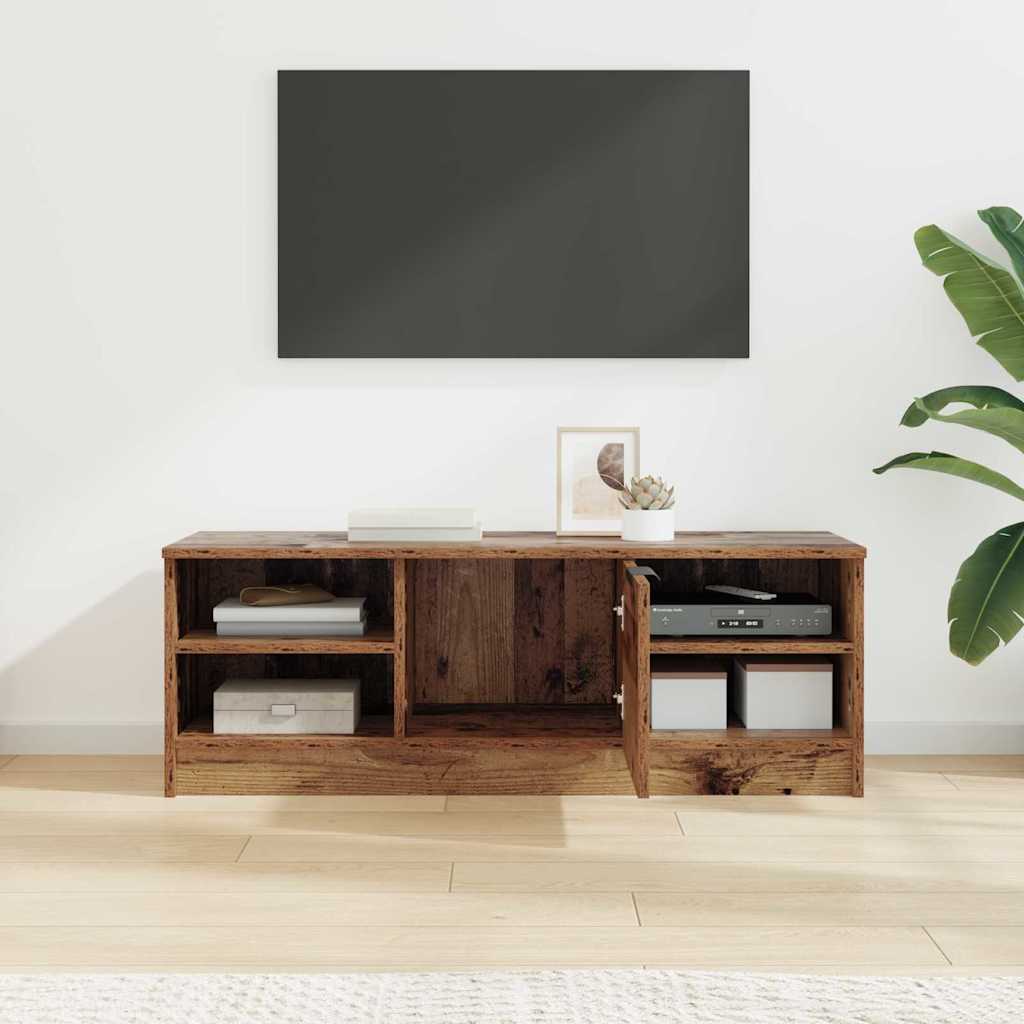 TV-skab 102 x 35 x 36,5 cm Gammelt træ Konstrueret træ