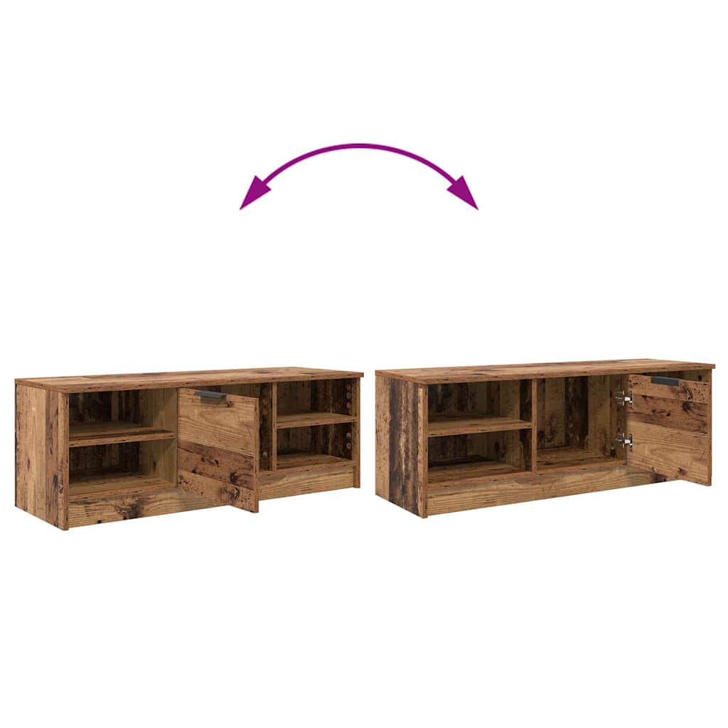 TV-skab 102 x 35 x 36,5 cm Gammelt træ Konstrueret træ