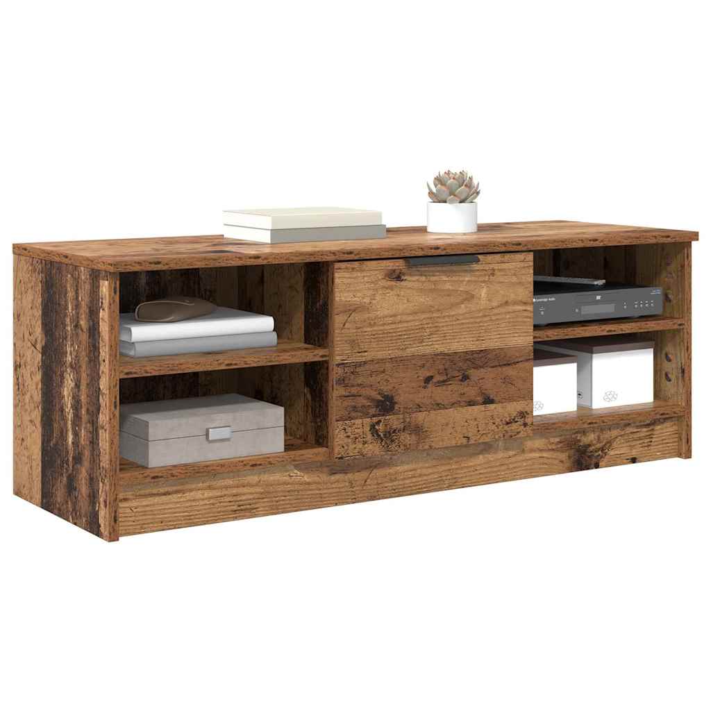 TV-skab 102 x 35 x 36,5 cm Gammelt træ Konstrueret træ