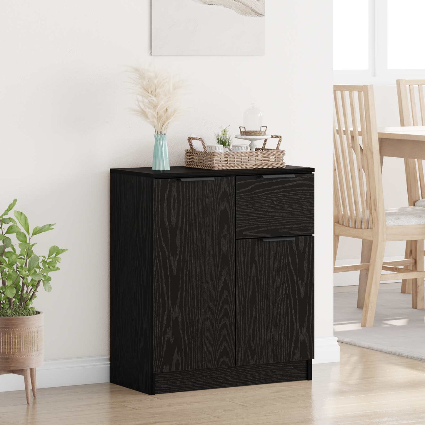 Sideboard Sort eg 60 x 30 x 70 cm Konstrueret træ
