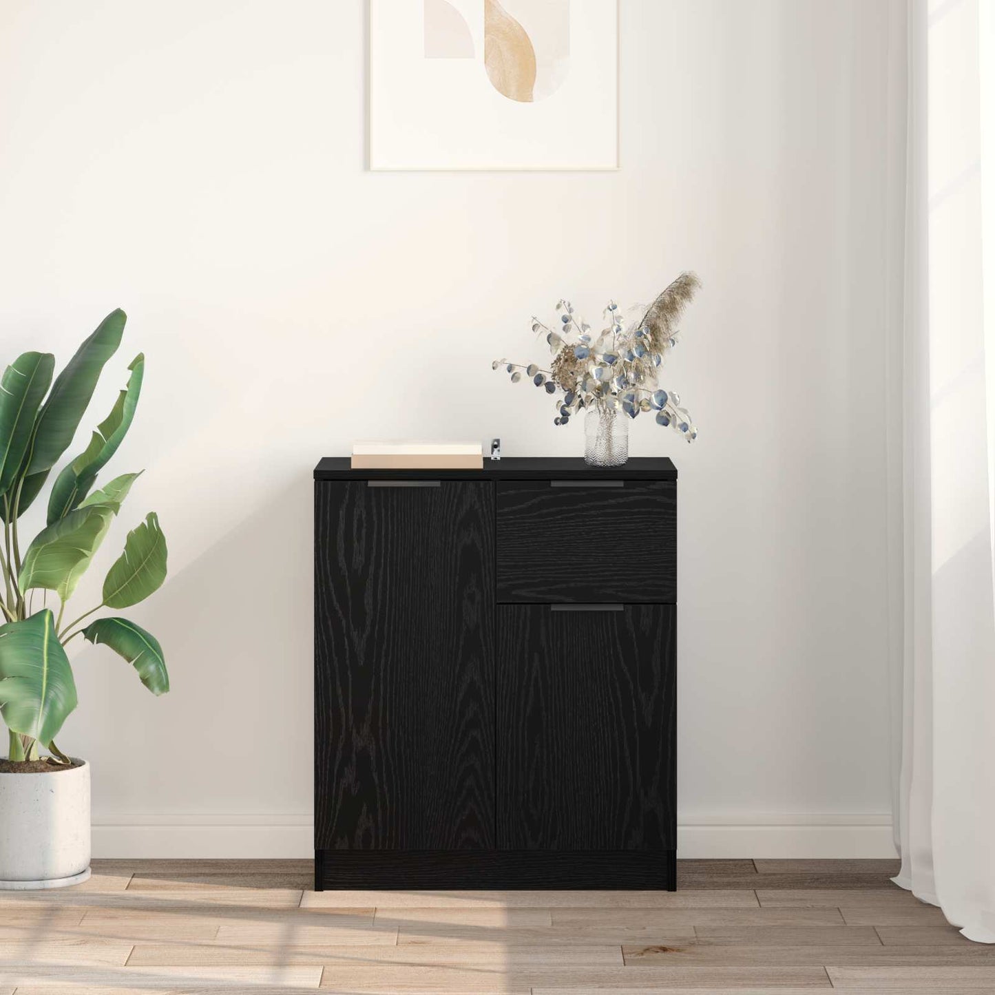 Sideboard Sort eg 60 x 30 x 70 cm Konstrueret træ