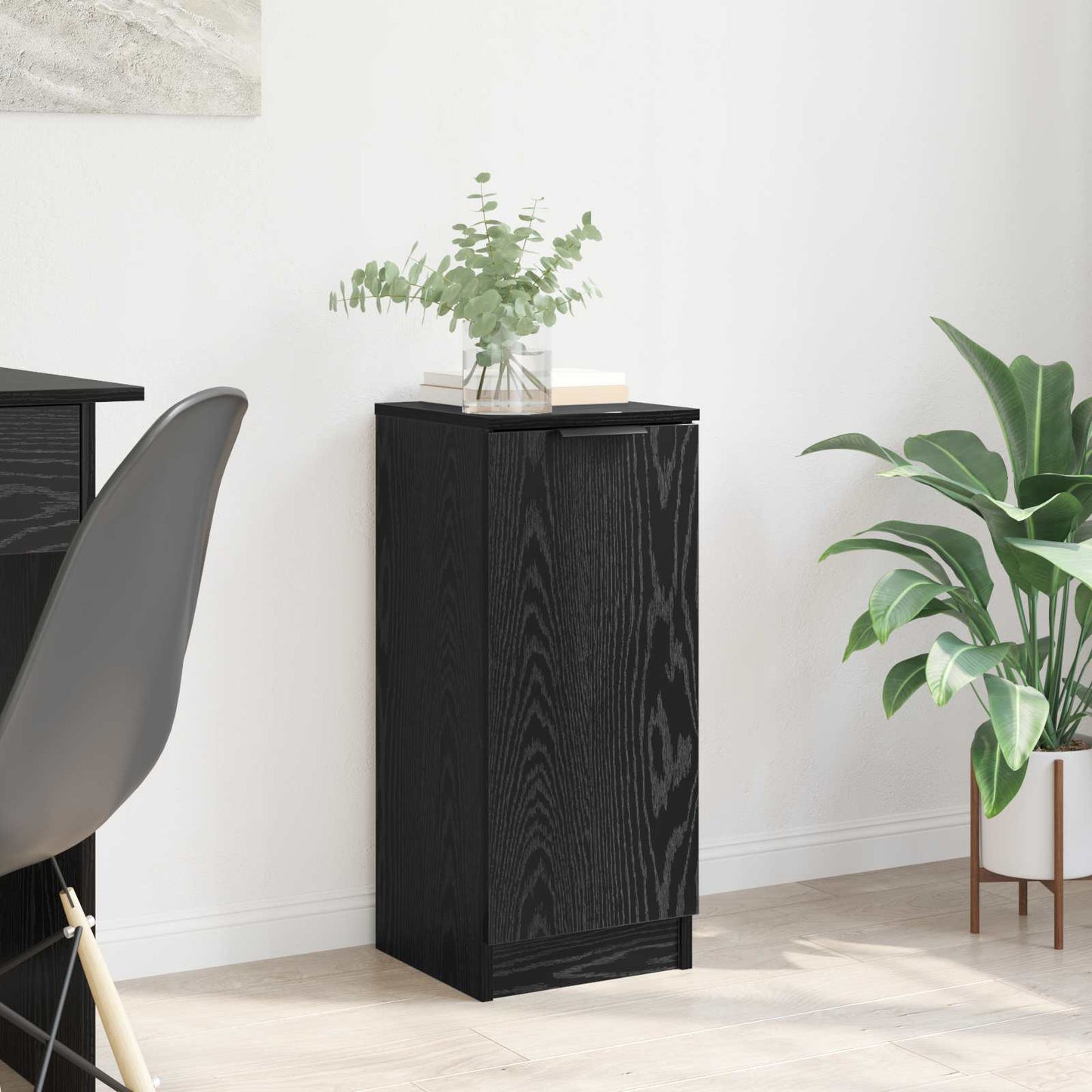 Sideboard Sort eg 30 x 30 x 70 cm Konstrueret træ