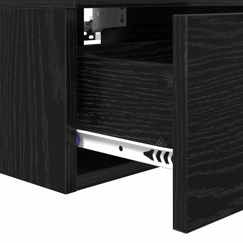 Natskab 2 stk. Sort eg 34 x 30 x 20 cm Konstrueret træ