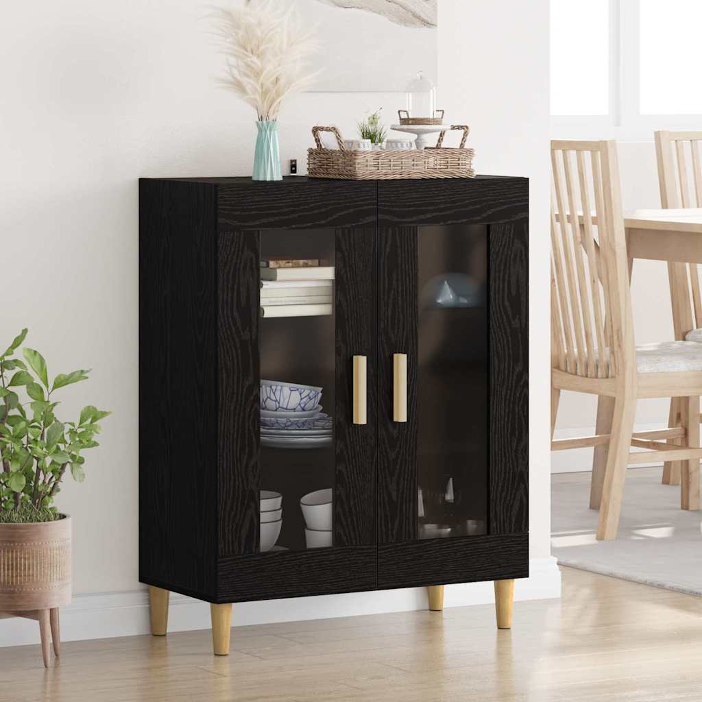 Sideboard Sort eg 69,5 x 34 x 90 cm Konstrueret træ
