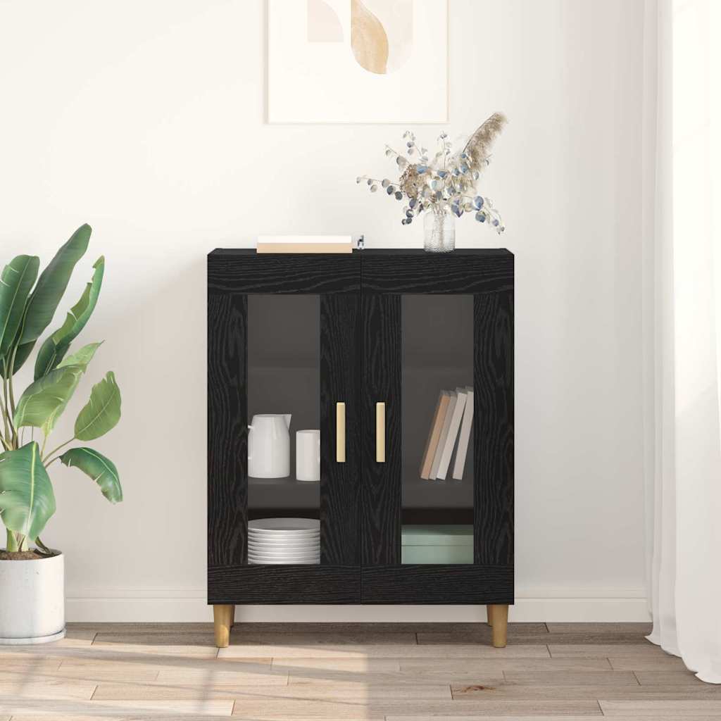 Sideboard Sort eg 69,5 x 34 x 90 cm Konstrueret træ