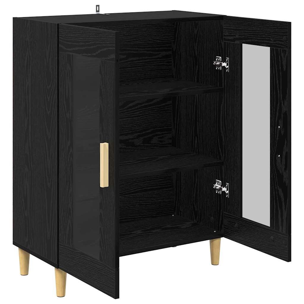 Sideboard Sort eg 69,5 x 34 x 90 cm Konstrueret træ