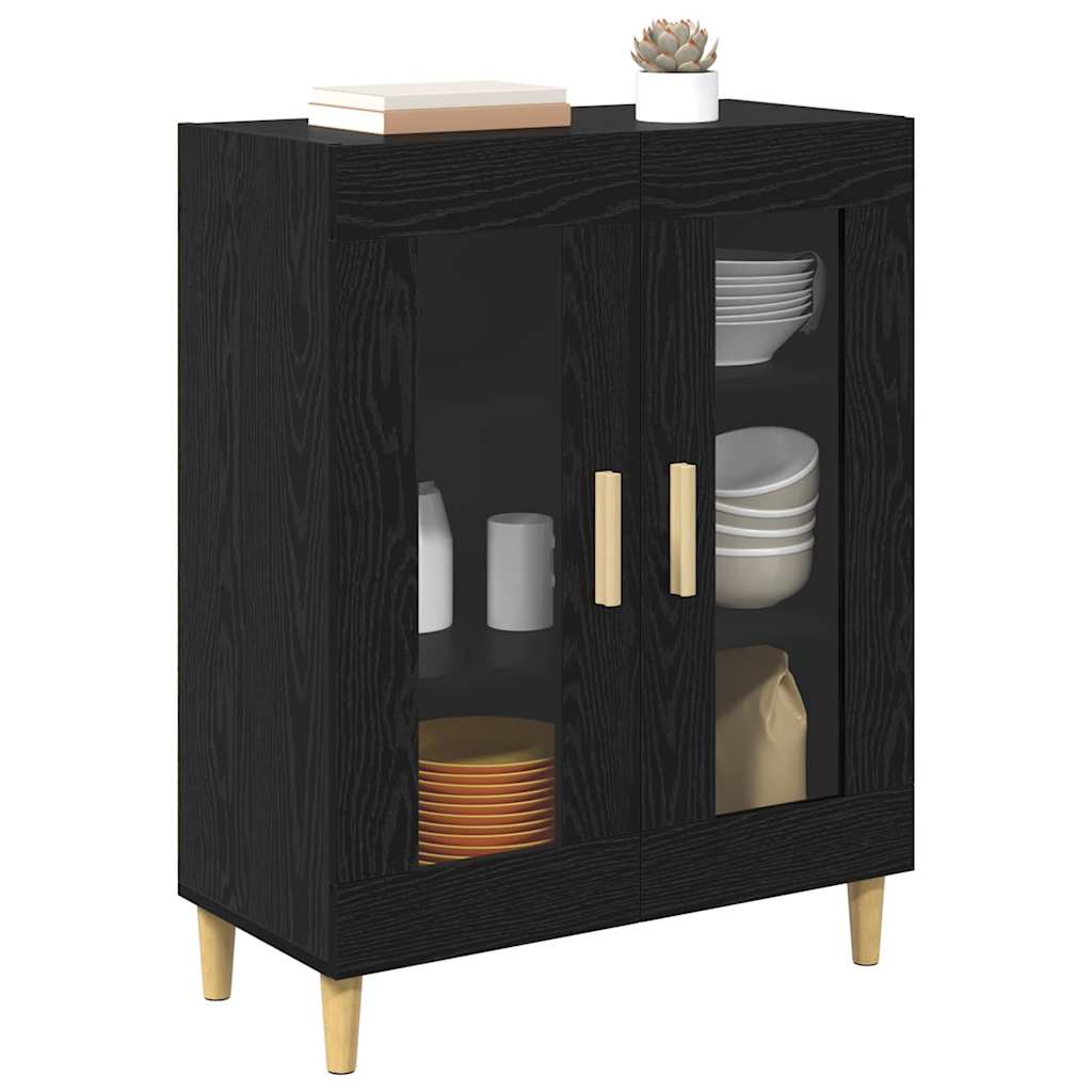 Sideboard Sort eg 69,5 x 34 x 90 cm Konstrueret træ